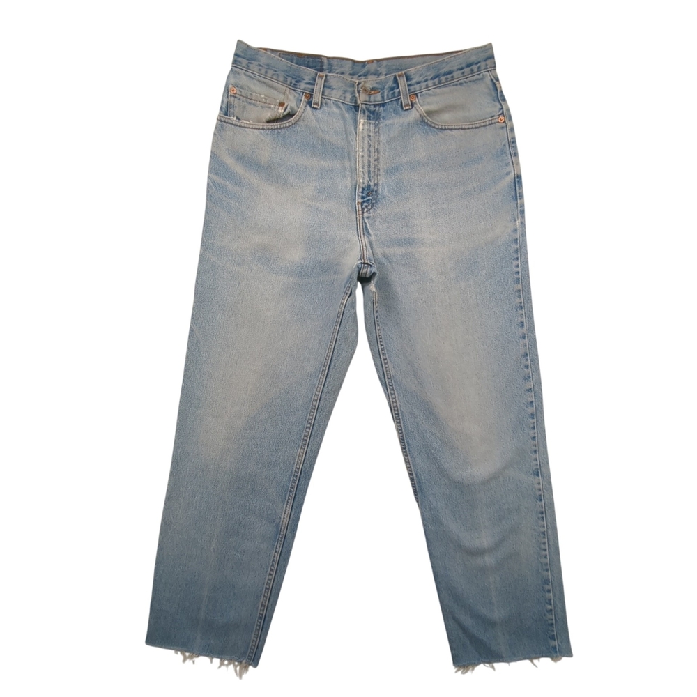 Vintage Levis 550 Jeans Mens 33x31 Relaxed Fit Light Wash Distressed Y2K 2000s